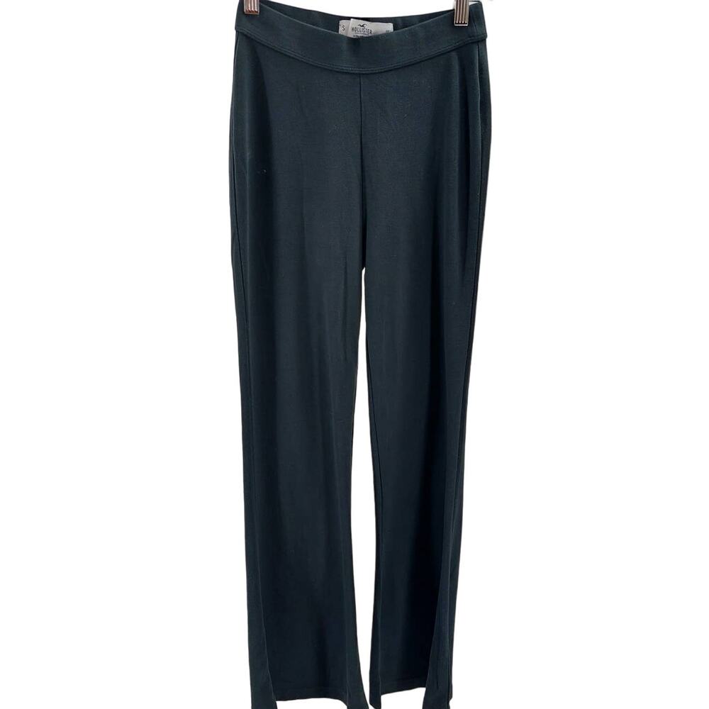 HOLLISTER SZ S black straight leg mid elastic waist lounge workout pants b78